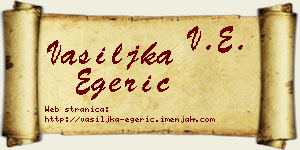 Vasiljka Egerić vizit kartica